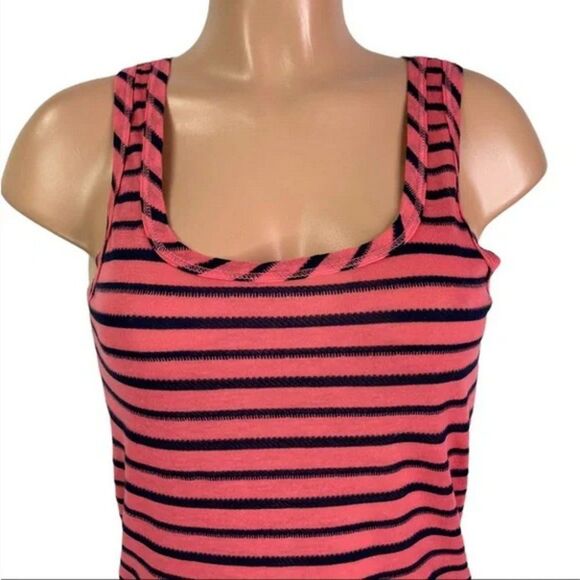 Splendid Striped Lightweight Sleeveless Tank Top in Pink and Navy Blue (NWT) - Picture 2 of 6